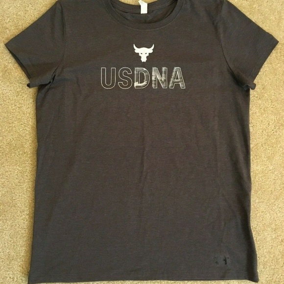 Under Armour Project Rock US DNA Bull Heat Gear Loose T-Shirt Size Women's Large - Picture 1 of 7